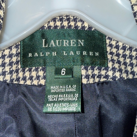 Lauren Ralph Lauren Houndstooth Linen Jacket - Picture 3 of 5
